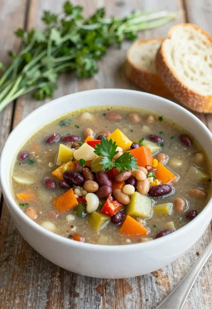 16 Bean Soup Recipes That Are Filling and Budget-Friendly - 13. Bean and Vegetable Soup 1