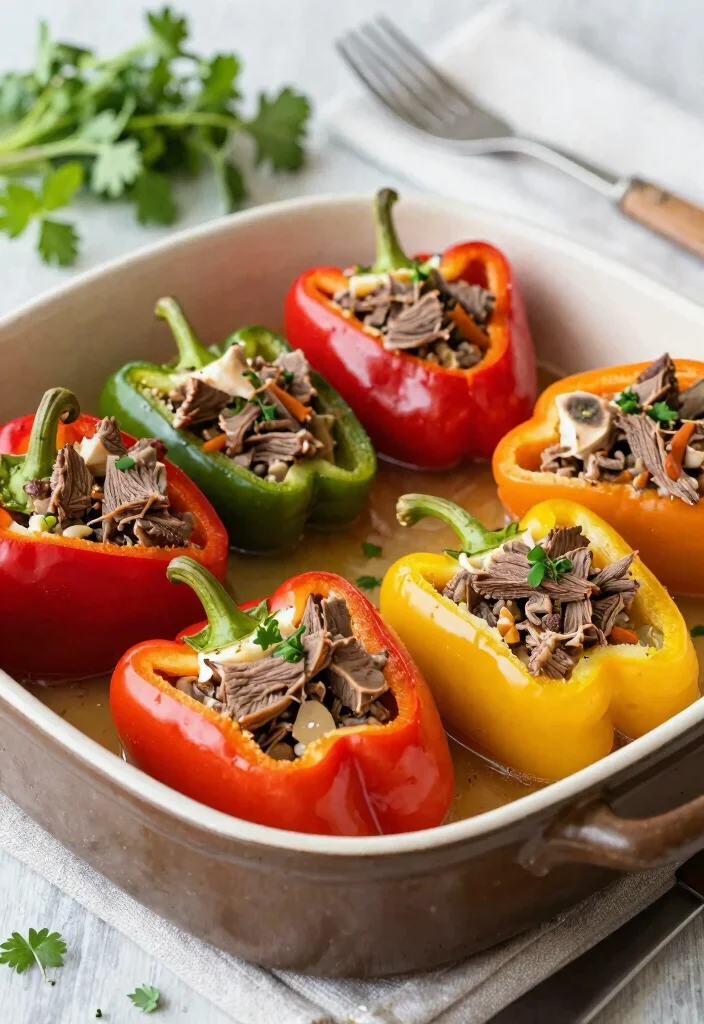 16 Beef Bone Broth Soup Recipes for Healing and Nutrition - 15. Beef Bone Broth Stuffed Peppers 1