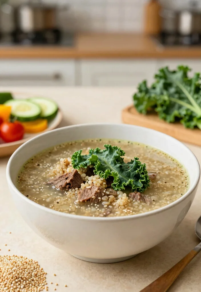 16 Beef Bone Broth Soup Recipes for Healing and Nutrition - 16. Beef Bone Broth and Quinoa Soup 1