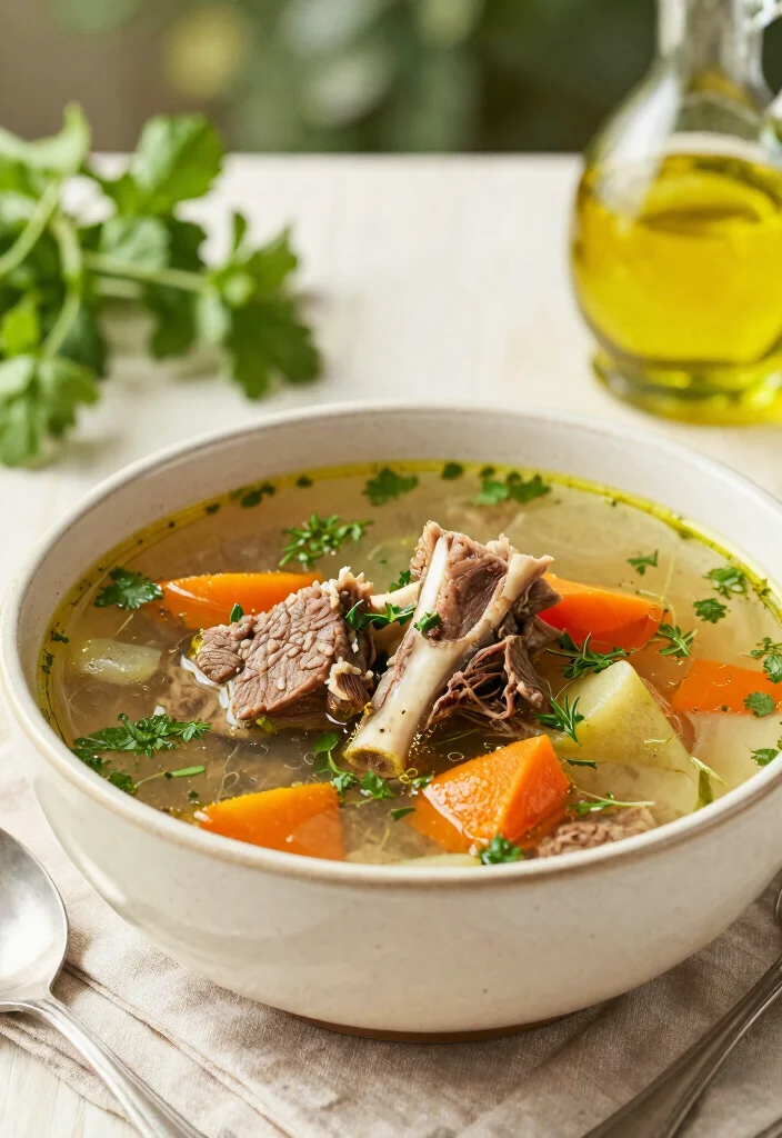 16 Beef Bone Broth Soup Recipes for Healing and Nutrition - 7. Mediterranean Beef Bone Broth Soup 1
