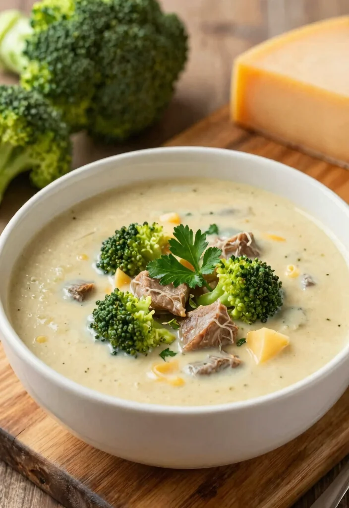 16 Carnivore Soup Recipes for a Simple Meat-Based Diet - 12. Cheesy Broccoli Beef Soup 1