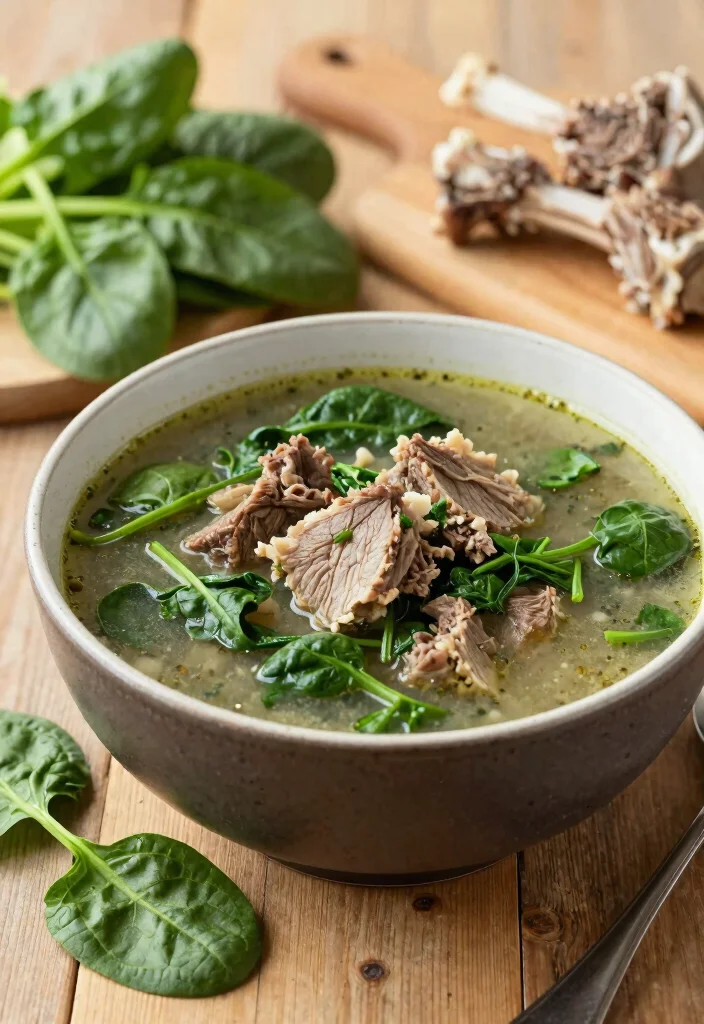 16 Carnivore Soup Recipes for a Simple Meat-Based Diet - 13. Lamb and Spinach Soup 1