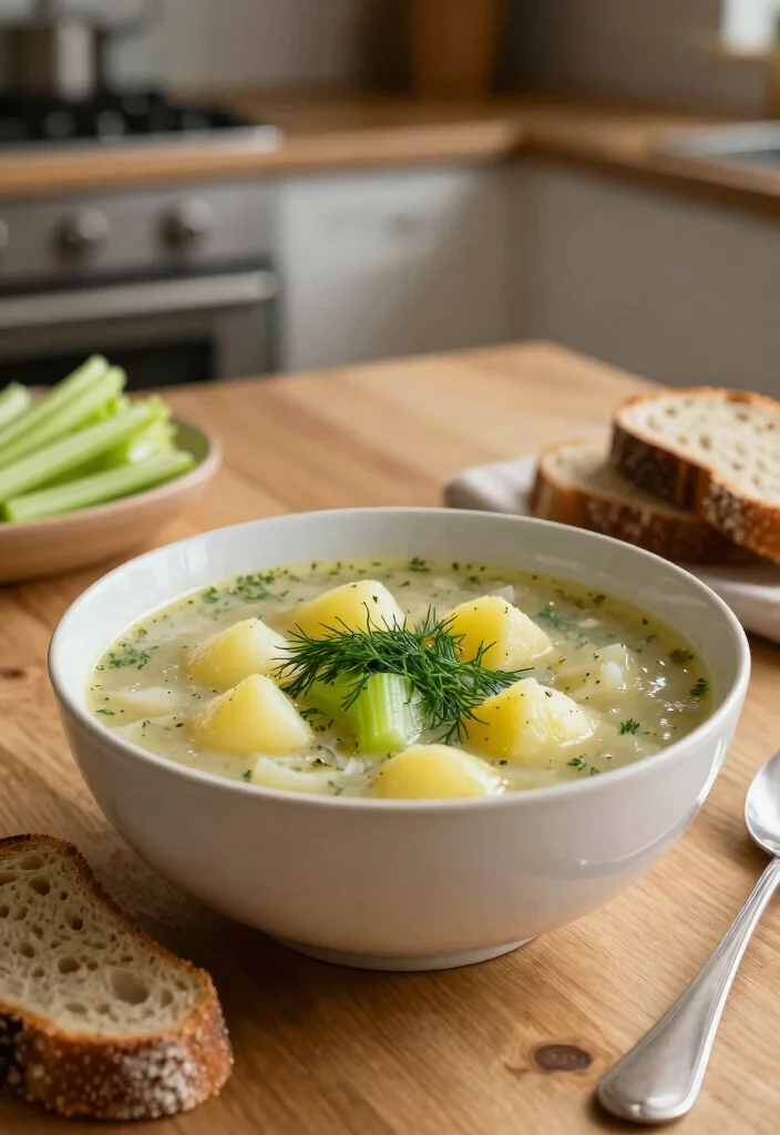 16 Celery Soup Recipes That Are Light but Flavorful - 2. Celery and Potato Soup 1