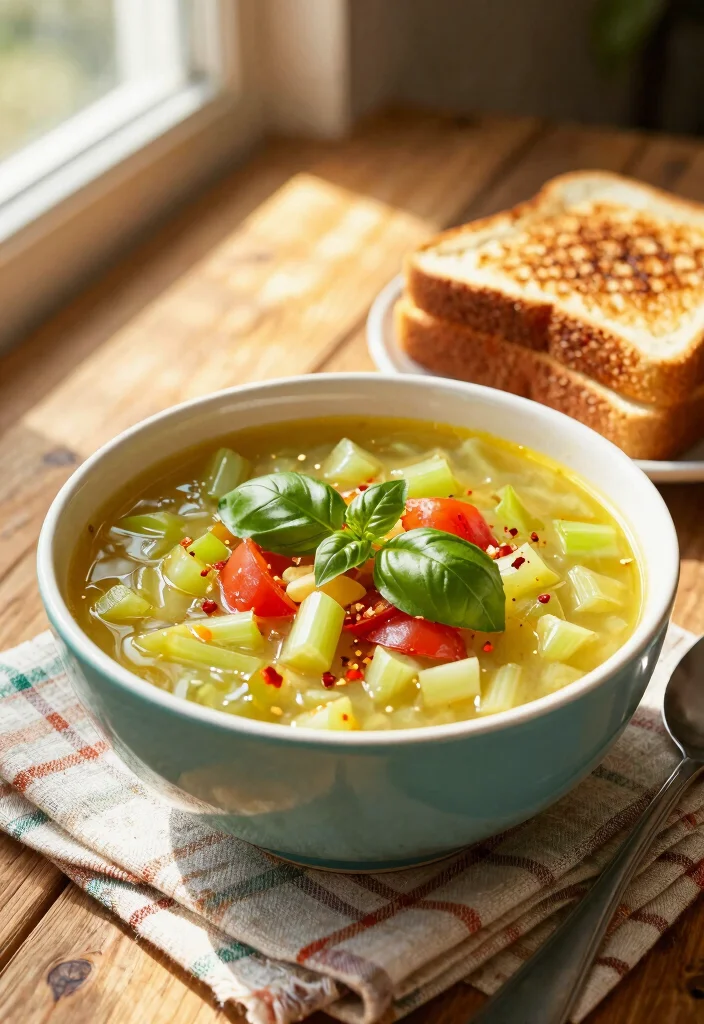 16 Celery Soup Recipes That Are Light but Flavorful - 6. Spicy Celery and Tomato Soup 1