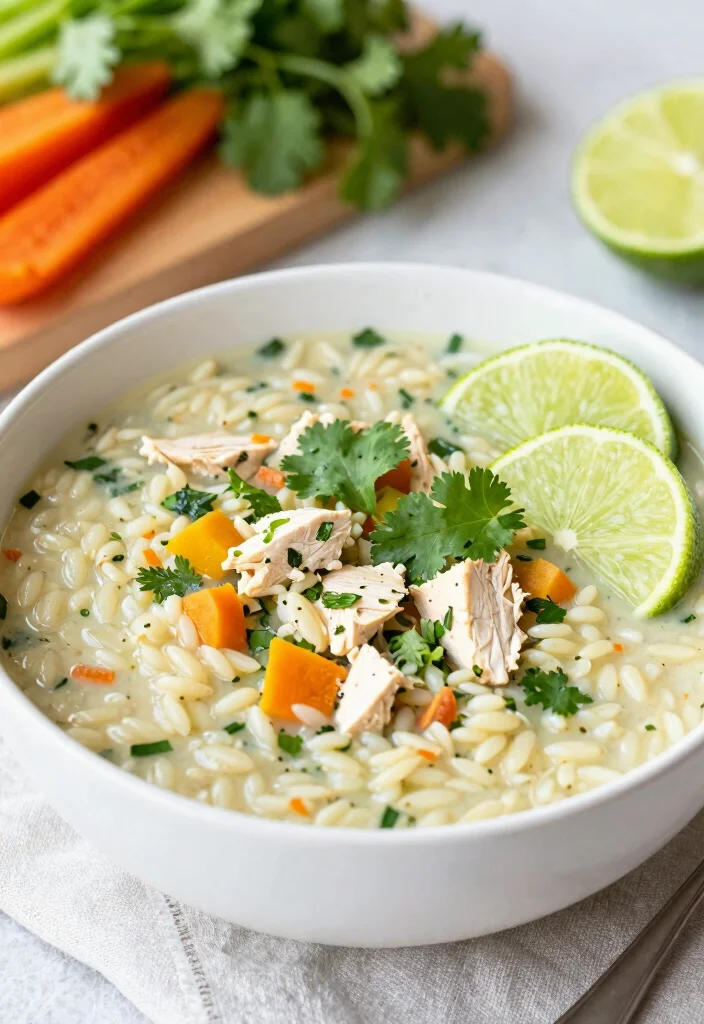 16 Chicken Orzo Soup Recipes for a Light Mediterranean Meal - 16. Cilantro Lime Chicken Orzo Soup 1