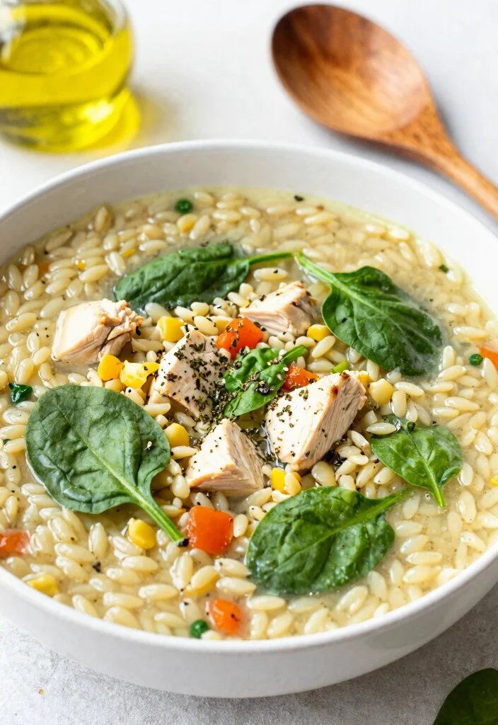 16 Chicken Orzo Soup Recipes for a Light Mediterranean Meal - 2. Mediterranean Chicken Orzo Soup with Spinach 1
