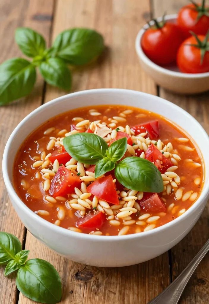 16 Chicken Orzo Soup Recipes for a Light Mediterranean Meal - 3. Tomato Basil Chicken Orzo Soup 1