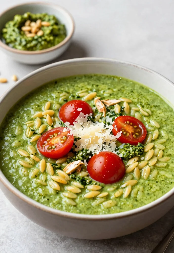 16 Chicken Orzo Soup Recipes for a Light Mediterranean Meal - 4. Pesto Chicken Orzo Soup 1