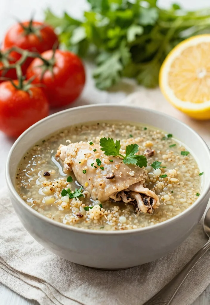 16 Chicken Thigh Soup Recipes That Are Rich and Juicy - 14. Chicken Thigh and Quinoa Soup 1