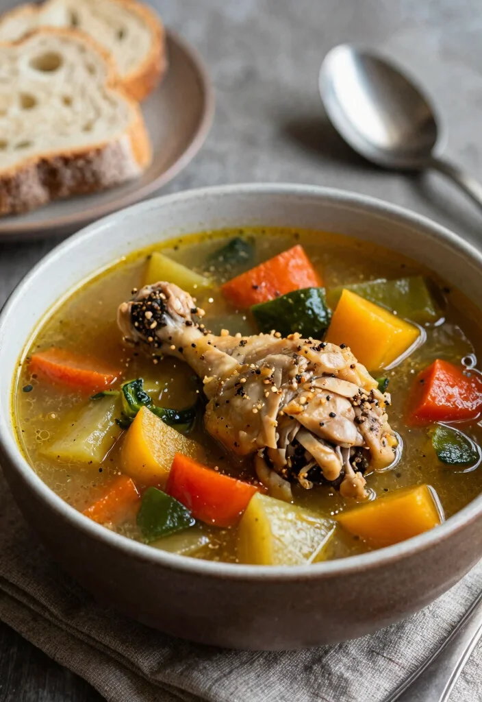16 Chicken Thigh Soup Recipes That Are Rich and Juicy - 15. Rustic Chicken Thigh Stew Soup 1