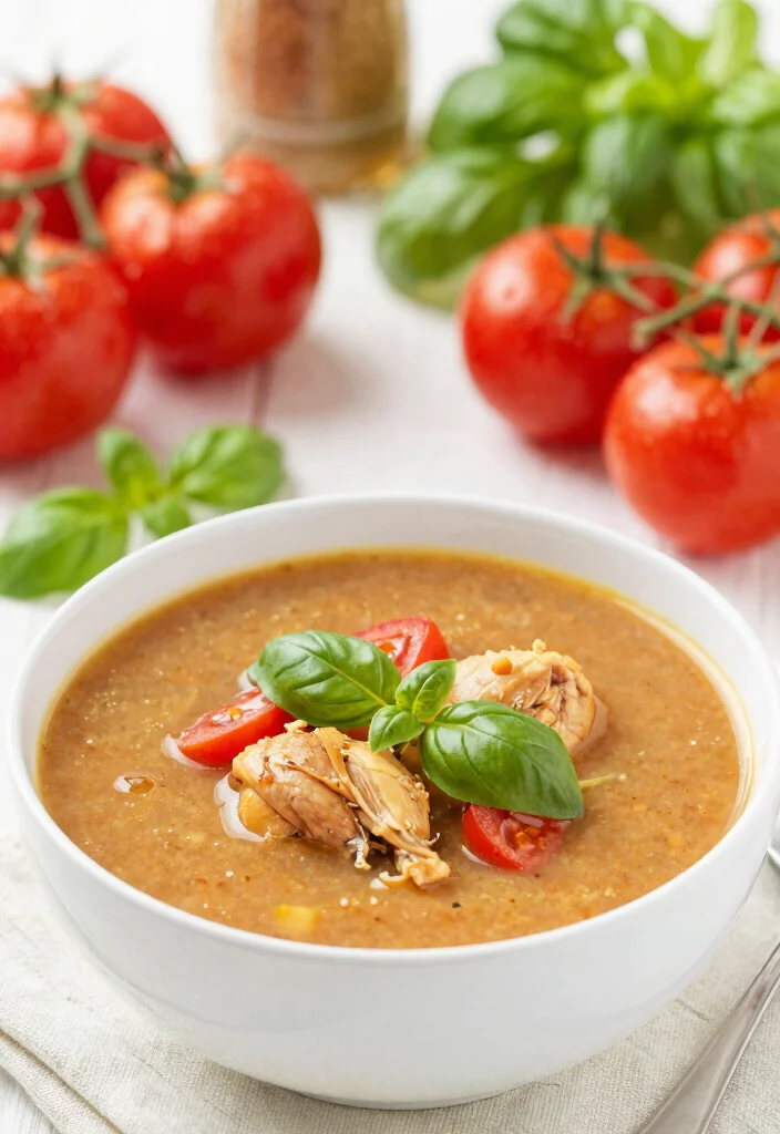 16 Chicken Thigh Soup Recipes That Are Rich and Juicy - 16. Chicken Thigh and Tomato Basil Soup 1