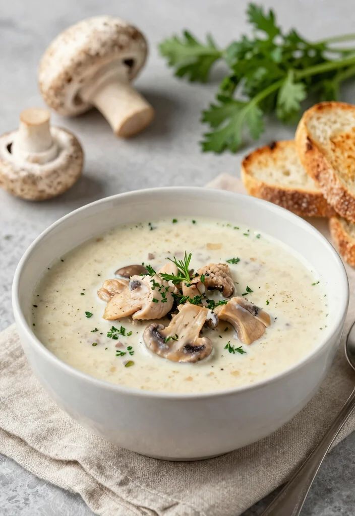 16 Chicken Thigh Soup Recipes That Are Rich and Juicy - 9. Chicken Thigh and Mushroom Soup 1