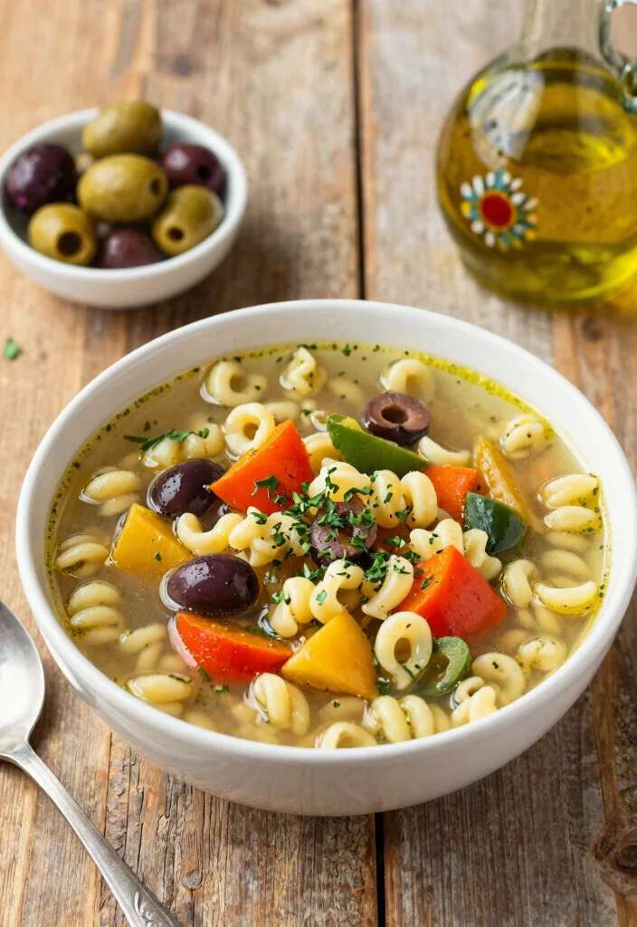 16 Pasta Soup Recipes That Are Cozy and Filling - 6. Mediterranean Vegetable Pasta Soup 1