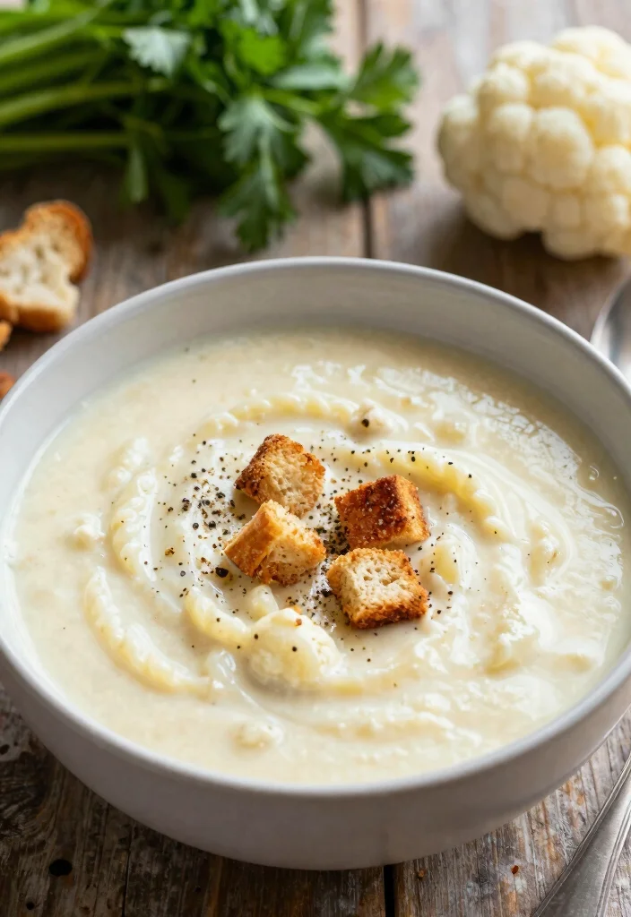 16 Pasta Soup Recipes That Are Cozy and Filling - 9. Cauliflower and Potato Pasta Soup 1