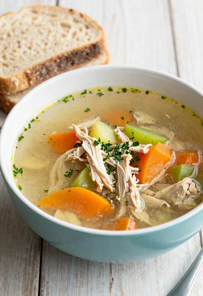 16 Rotisserie Chicken Soup Recipes Using Store-Bought Chicken - 10. Chicken and Vegetable Soup 1