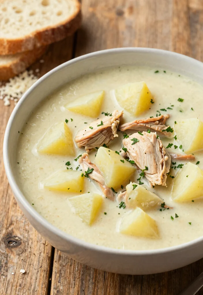 16 Rotisserie Chicken Soup Recipes Using Store-Bought Chicken - 16. Creamy Potato and Chicken Soup 1