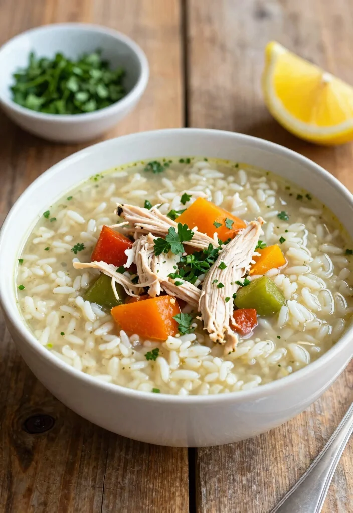 16 Rotisserie Chicken Soup Recipes Using Store-Bought Chicken - 5. Chicken and Rice Soup 1