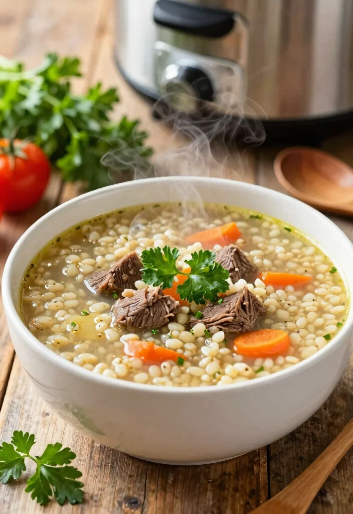 16 Slow Cooker Beef Barley Soup Recipes for Comfort Meals - 1. Classic Beef Barley Soup 1