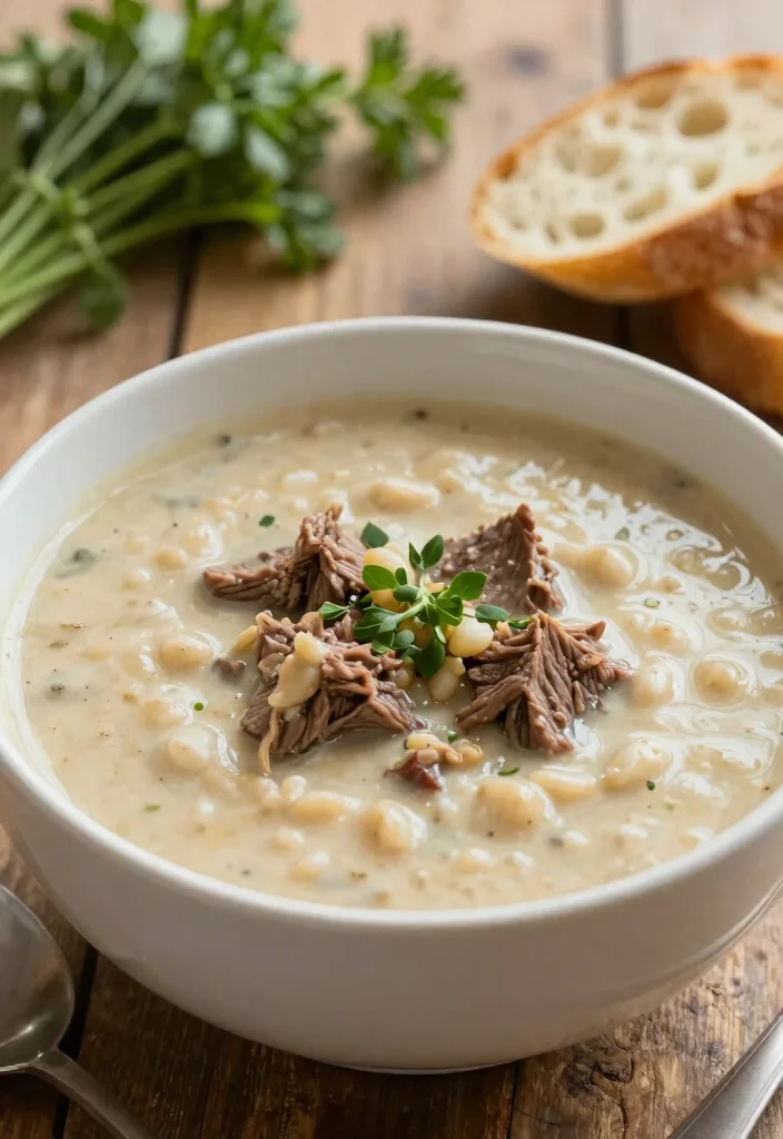 16 Slow Cooker Beef Barley Soup Recipes for Comfort Meals - 15. Creamy Beef Barley Soup 1