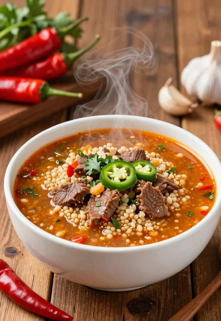 16 Slow Cooker Beef Barley Soup Recipes for Comfort Meals - 3. Spicy Beef Barley Soup 1