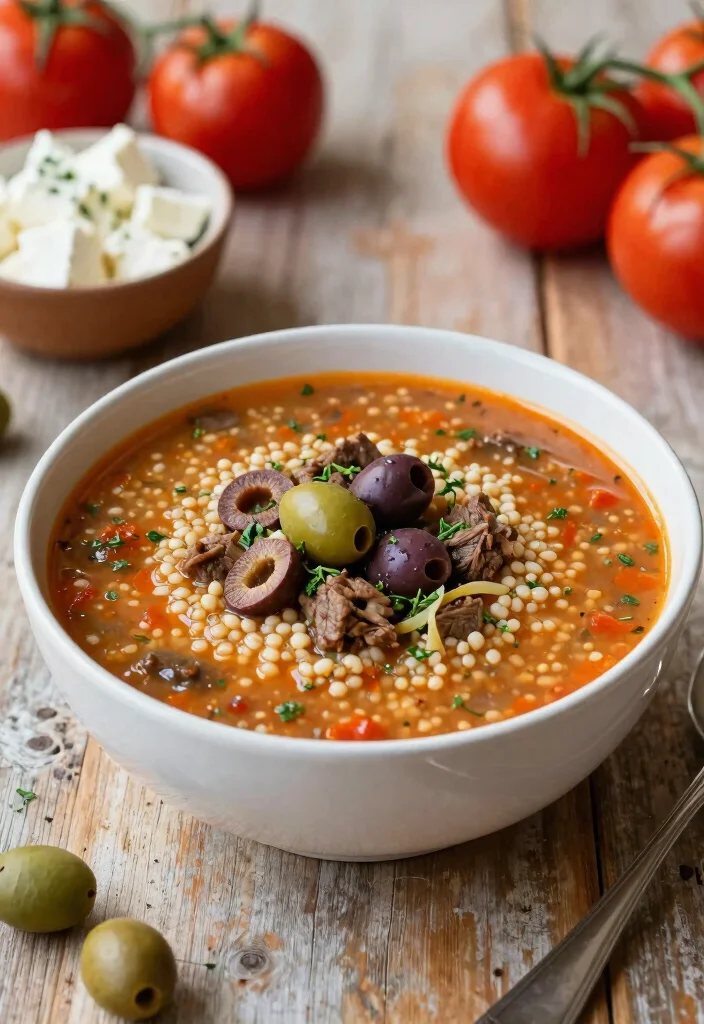 16 Slow Cooker Beef Barley Soup Recipes for Comfort Meals - 4. Mediterranean Beef Barley Soup 1