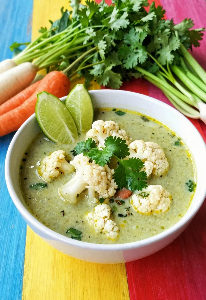 17 Cauliflower Soup Recipes Creamy Without Cream - 11. Thai Cauliflower Soup 1