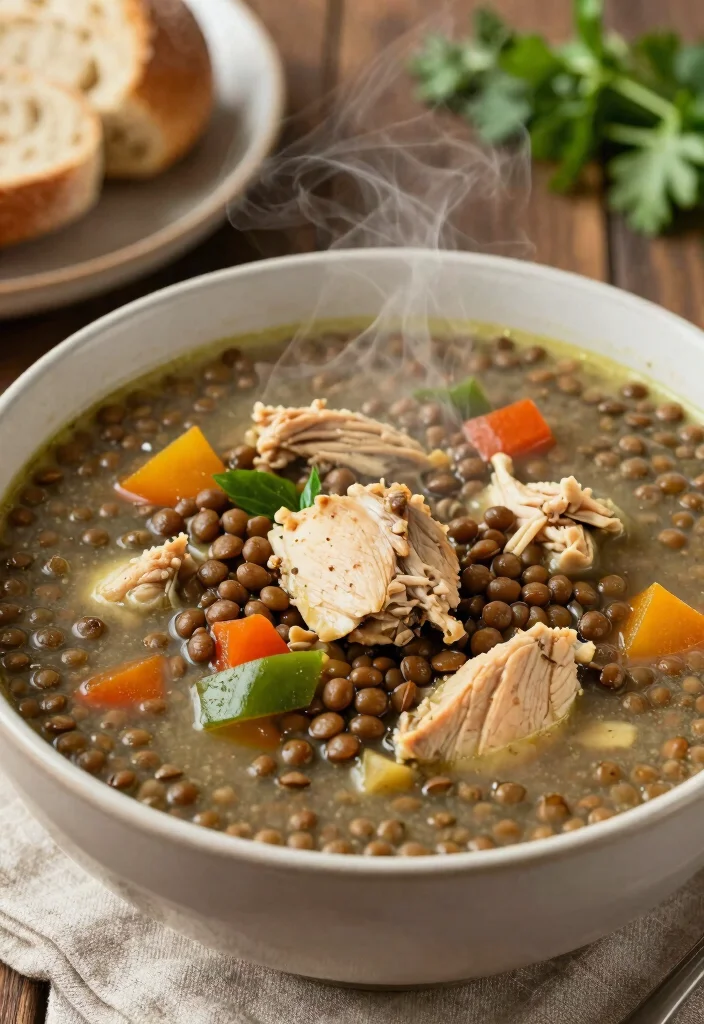 17 Chicken Breast Soup Recipes That Stay Tender and Juicy - 16. Chicken and Lentil Soup 1