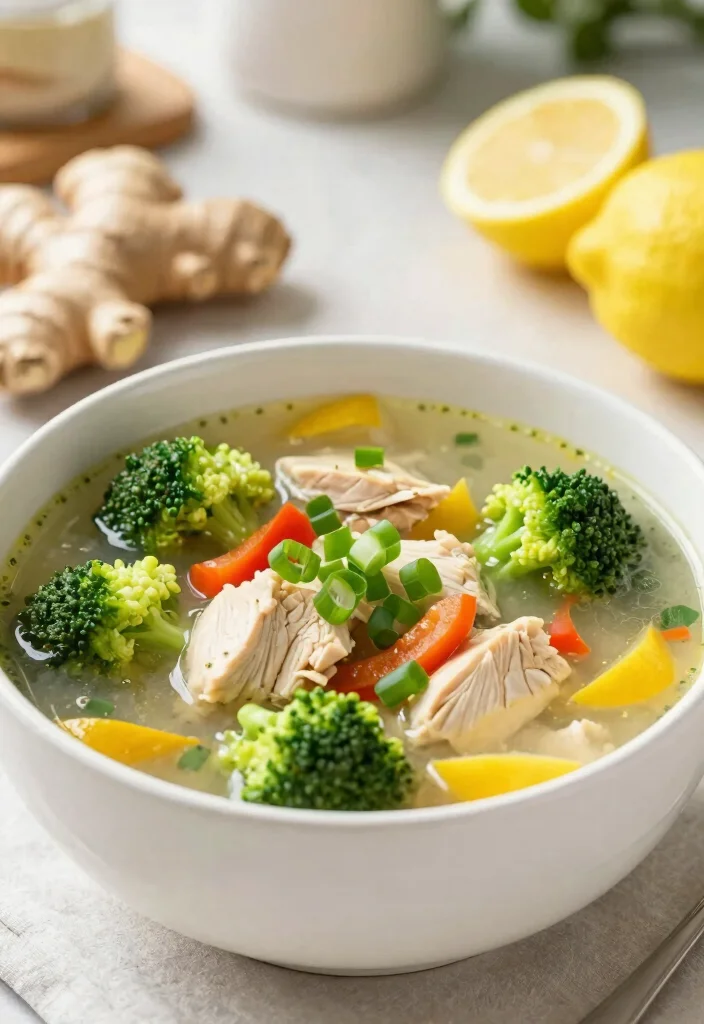 17 Chicken Breast Soup Recipes That Stay Tender and Juicy - 2. Lemon Ginger Chicken Soup 1