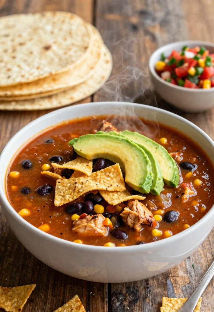 17 Chicken Breast Soup Recipes That Stay Tender and Juicy - 3. Spicy Chicken Tortilla Soup 1