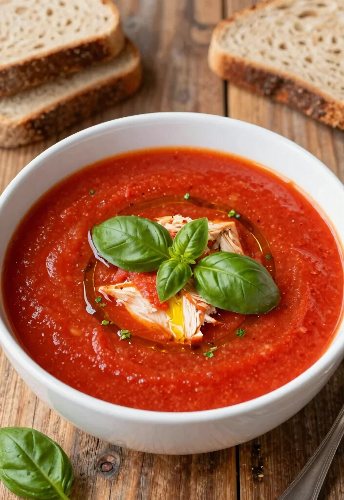 17 Chicken Breast Soup Recipes That Stay Tender and Juicy - 5. Tomato Basil Chicken Soup 1