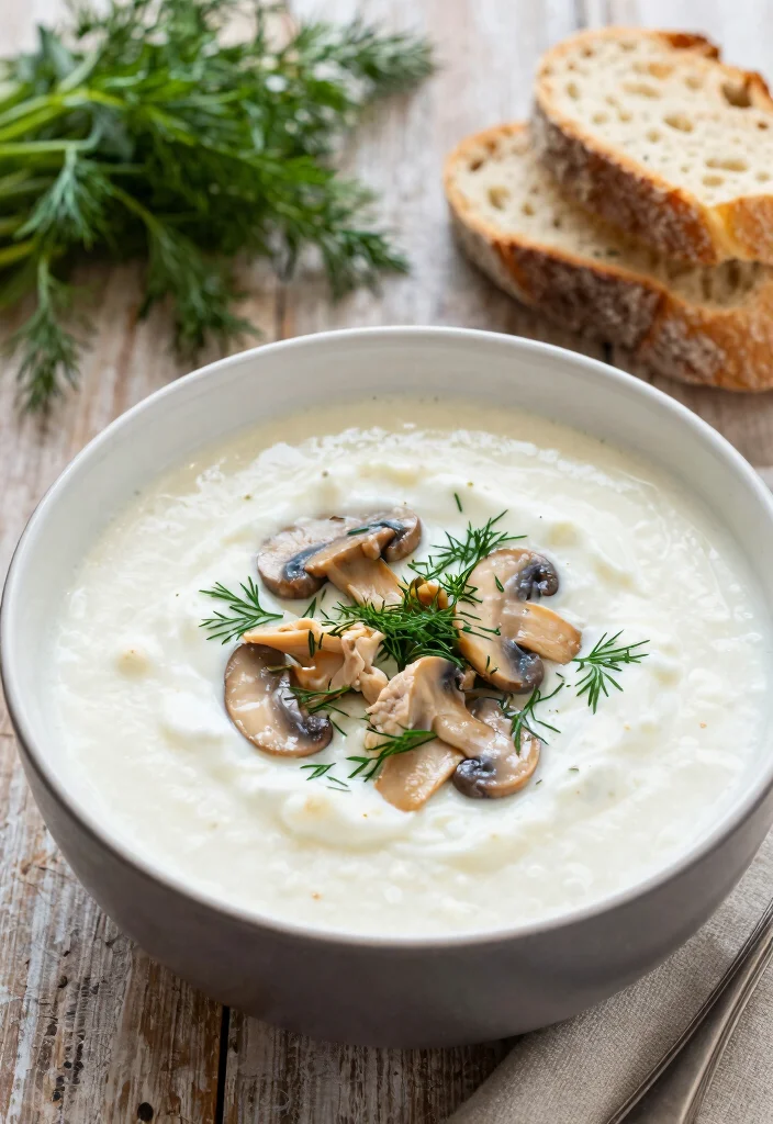 17 Chicken Mushroom Soup Recipes Creamy and Comforting - 13. Greek Yogurt Chicken Mushroom Soup 1