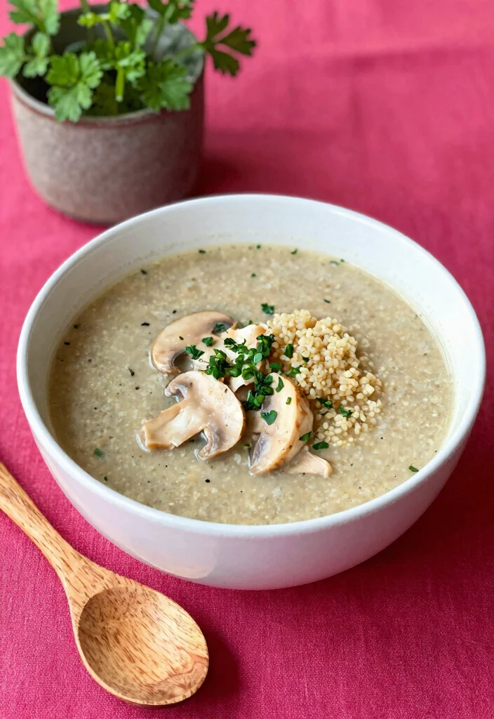 17 Chicken Mushroom Soup Recipes Creamy and Comforting - 2. Low-Fat Chicken Mushroom Soup with Quinoa 1