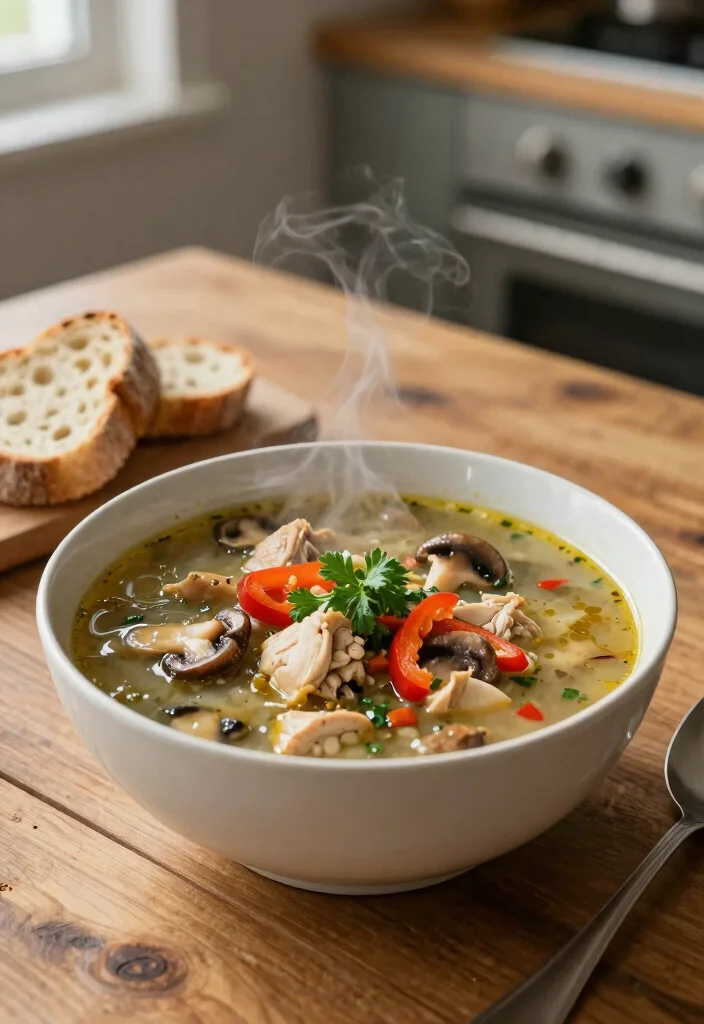 17 Chicken Mushroom Soup Recipes Creamy and Comforting - 7. Spicy Chicken Mushroom Soup 1