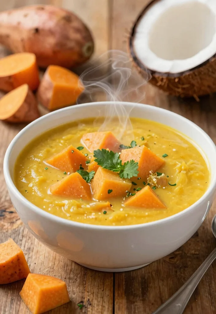 17 Paleo Soup Recipes Made with Clean Ingredients - 3. Sweet Potato and Coconut Soup 1