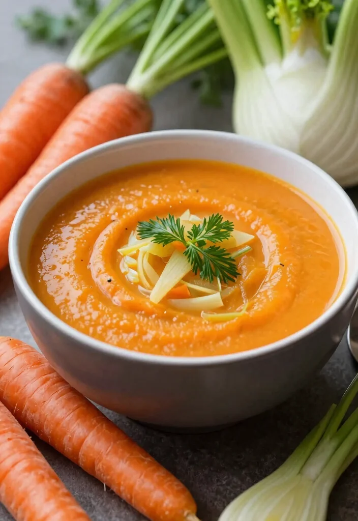 17 Pureed Soup Recipes That Are Smooth and Comforting - 10. Carrot and Fennel Soup 1