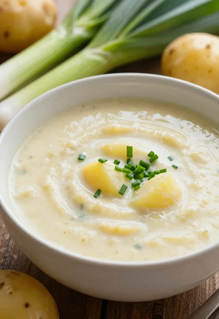 17 Pureed Soup Recipes That Are Smooth and Comforting - 13. Creamy Potato and Leek Soup 1
