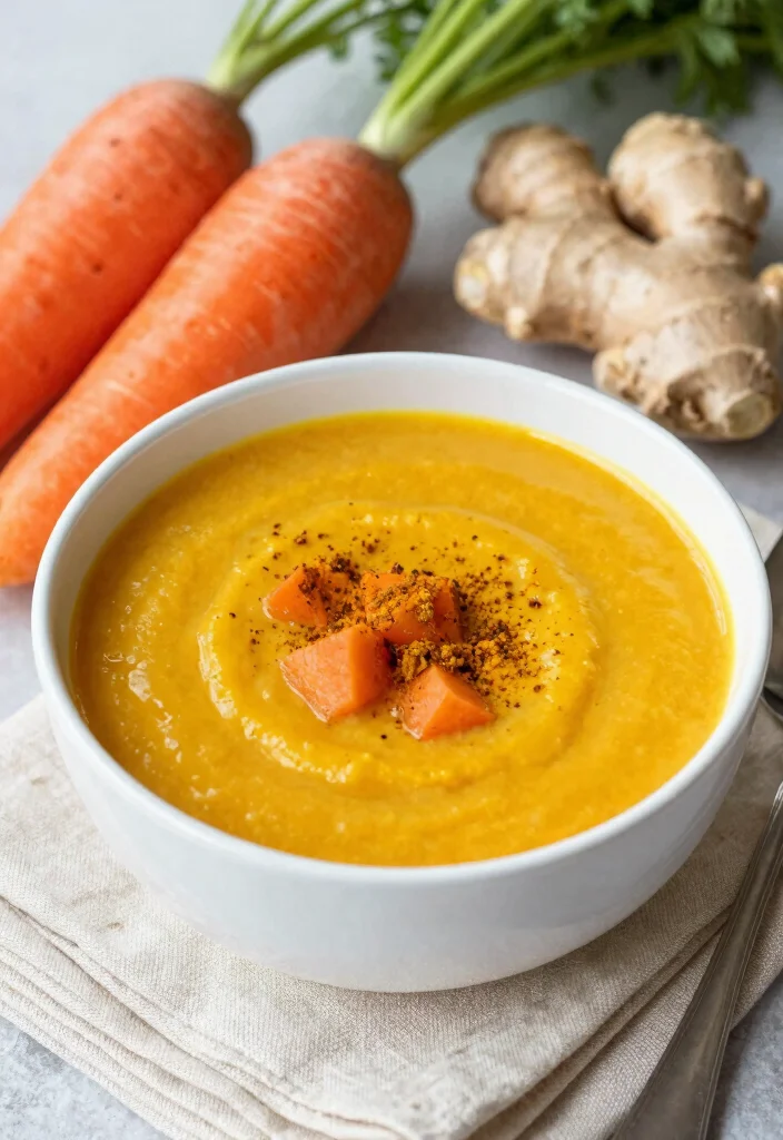 17 Pureed Soup Recipes That Are Smooth and Comforting - 7. Curried Carrot and Ginger Soup 1
