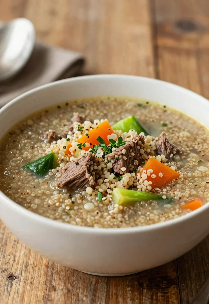 18 Beef Broth Soup Recipes Rich in Flavor - 11. Beef and Quinoa Soup 1