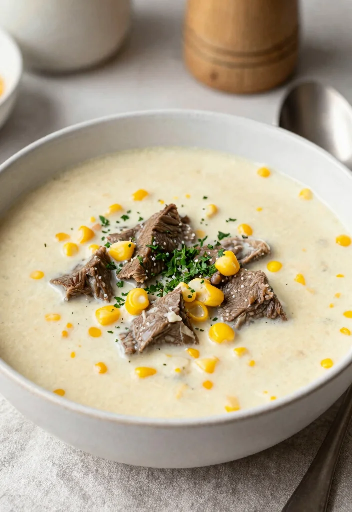 18 Beef Broth Soup Recipes Rich in Flavor - 17. Beef Chowder with Corn 1