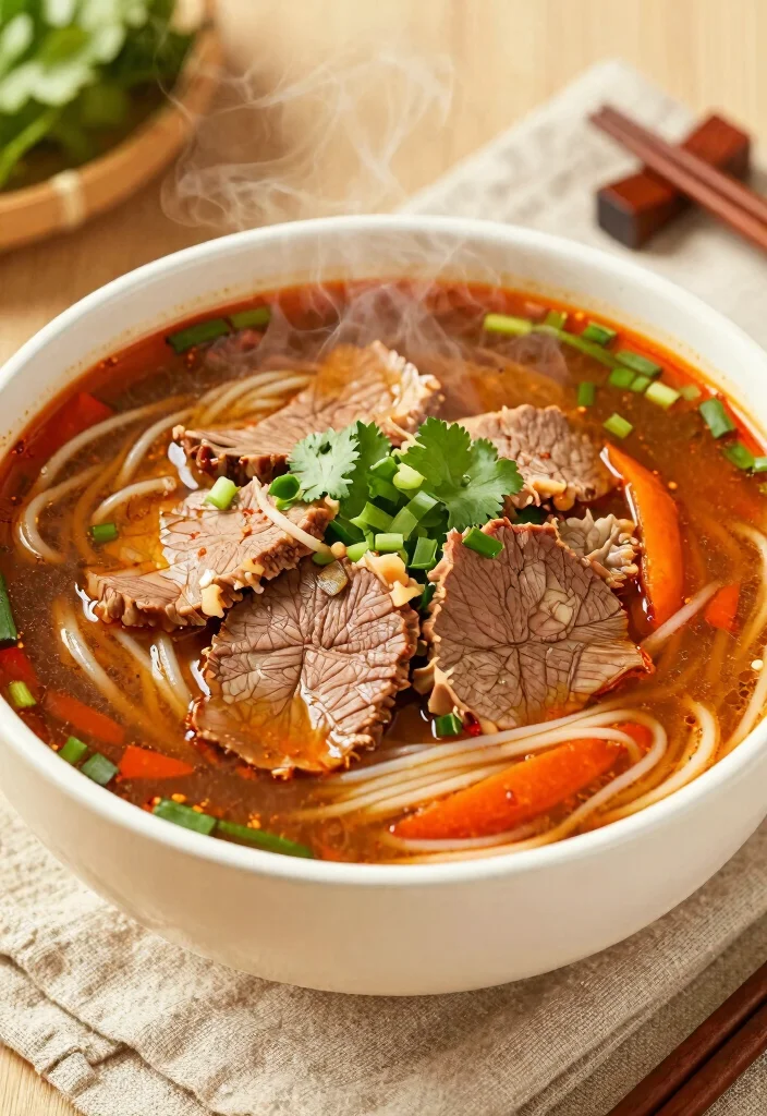 18 Beef Broth Soup Recipes Rich in Flavor - 4. Spicy Beef and Noodle Soup 1