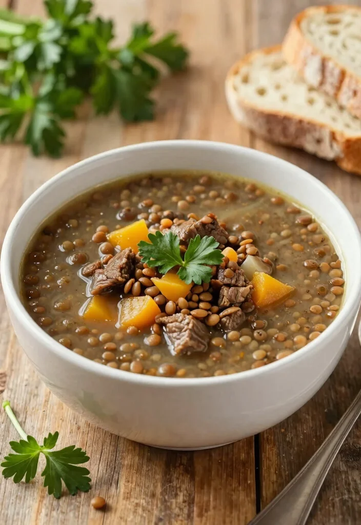 18 Beef Broth Soup Recipes Rich in Flavor - 8. Beef and Lentil Soup 1