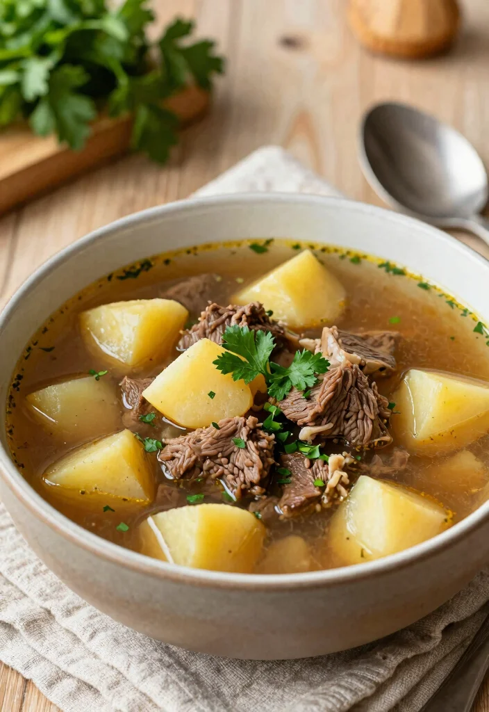 18 Beef Broth Soup Recipes Rich in Flavor - 9. Beef and Potato Soup 1