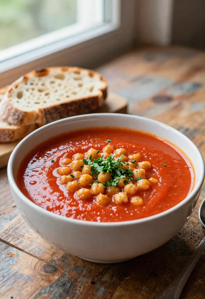 18 Canned Tomato Soup Recipes for Quick and Easy Meals - 3. Spicy Tomato Soup with Chickpeas 1
