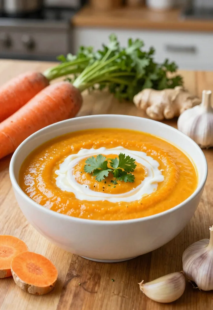 18 Carrot Soup Recipes That Are Healthy and Delicious - 1. Creamy Vegan Carrot and Coconut Soup 1