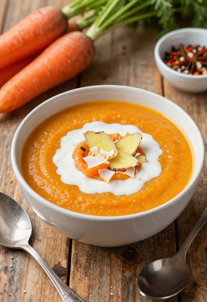 18 Carrot Soup Recipes That Are Healthy and Delicious - 3. Carrot Ginger Soup with Coconut Milk 1