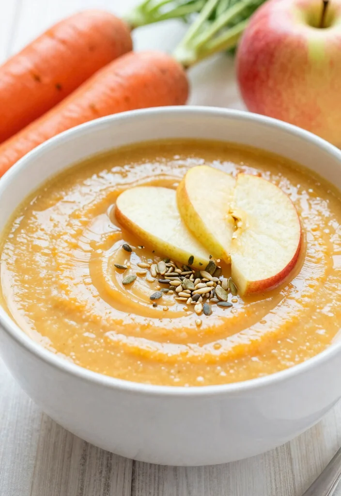 18 Carrot Soup Recipes That Are Healthy and Delicious - 5. Carrot and Apple Soup 1