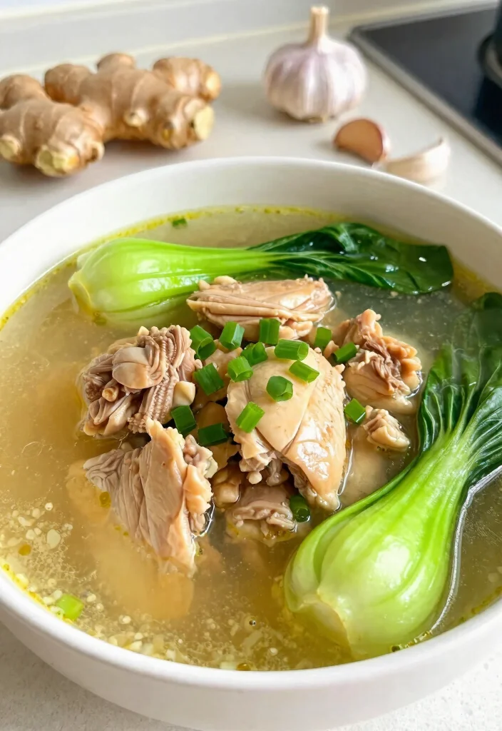18 Chicken Broth Soup Recipes for Light and Healing Meals - 2. Ginger Garlic Chicken Soup 1