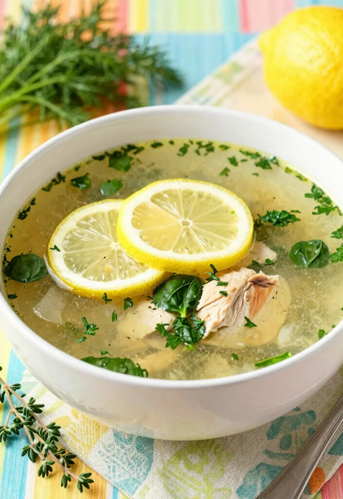 18 Chicken Broth Soup Recipes for Light and Healing Meals - 3. Lemon Herb Chicken Soup 1