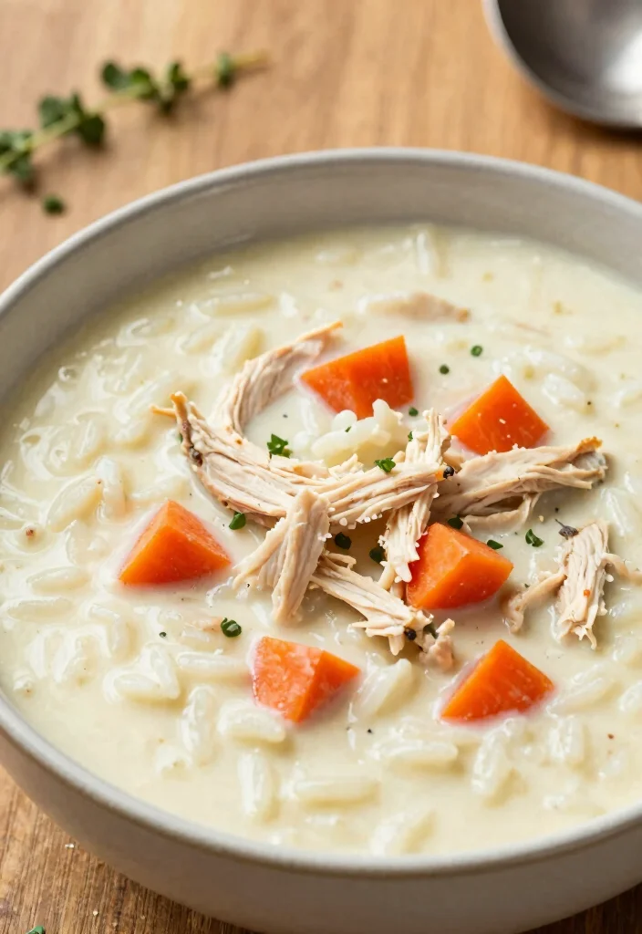 18 Chicken Broth Soup Recipes for Light and Healing Meals - 4. Creamy Chicken and Rice Soup 1