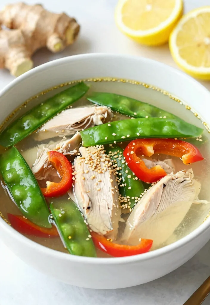 18 Chicken Broth Soup Recipes for Light and Healing Meals - 7. Asian Lemon Chicken Soup 1